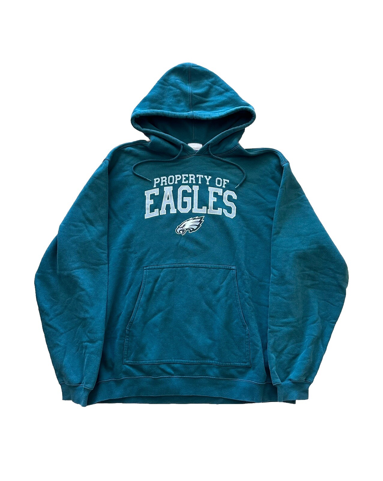 Vintage Y2K Philadelphia Eagles Graphic Logo Pullover Hoodie Green Reebok Size L