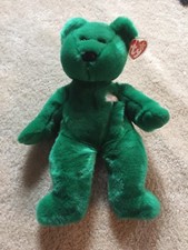 TY Beanie Buddy ERIN the Irish Bear 14" 1998 Vintage Stuffed Animal Toy