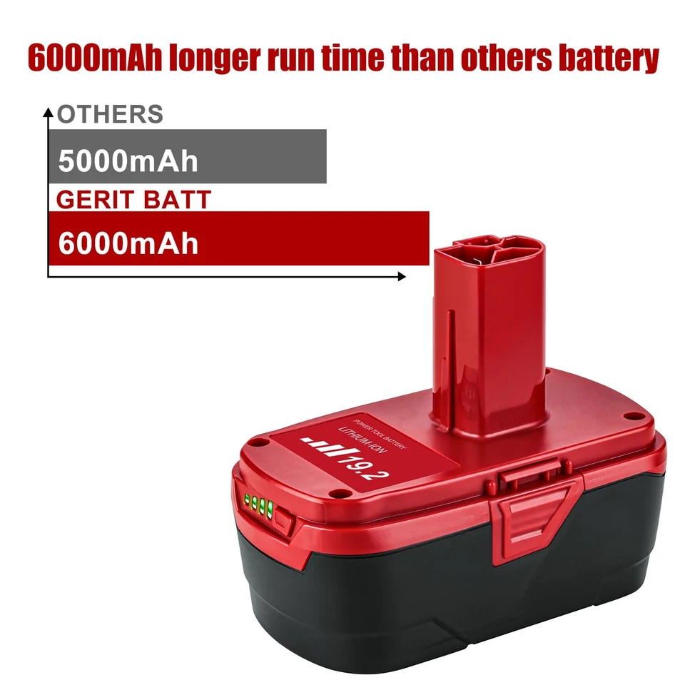 Batería/cargador DieHard XCP 19,2 voltios 6,5 Ah de litio para Craftsman C3 11375 11376 Foto 3 de 4