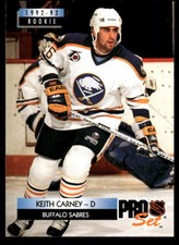 1992-93 Pro Set #223 Keith Carney Buffalo Sabres Rookie Hockey Card