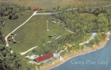 Flint Michigan Pine Lake Camp Aerial View Vintage Postcard AA102522