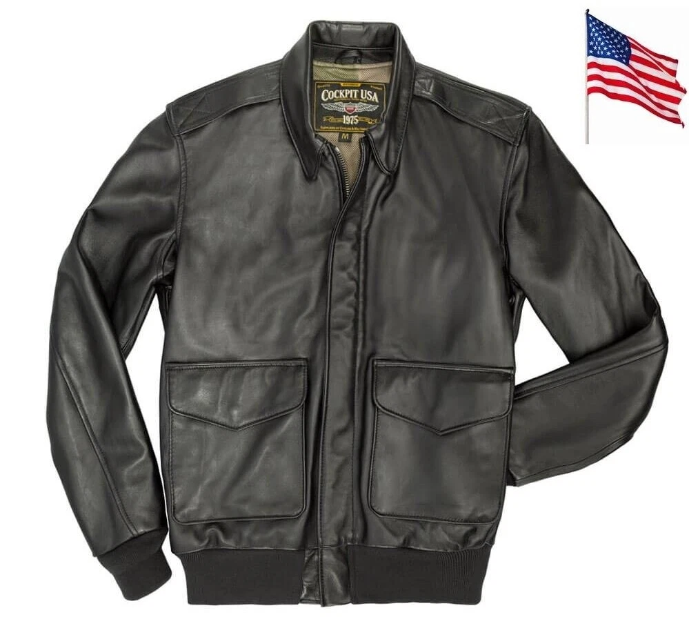 Blouson Aviateur en Cuir A 2 L ger Pour Pilote COCKPIT USA ex