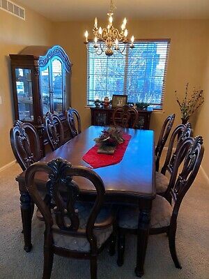 Dining Room Set 8 Chairs Used, Used 8 Chair Dining Room Set