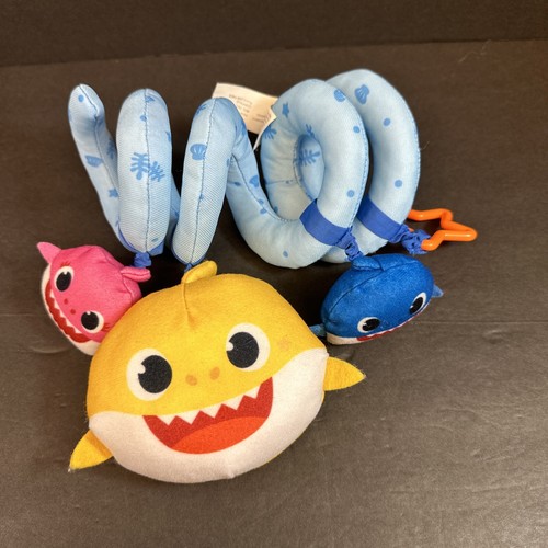 Baby Shark Official Shake Rattle Stroller Activity Toy Singing Music Crinkle EUC - Picture 1 of 8
