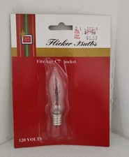 Flickering Flame Light Bulb Candelabra Base Fits C7 1/2 Socket 120 Volts NIP