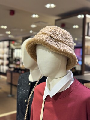 Coach Sherpa Bucket Hat Womens CM750 Caramel?Size：XS/S Coach Sherpa Bucket Hat Womens CM750 Caramel?S | eBay main image 2