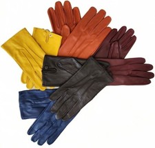 Men's Driving Cycling Dress Genuine Lambskin Unlined Leather Gloves