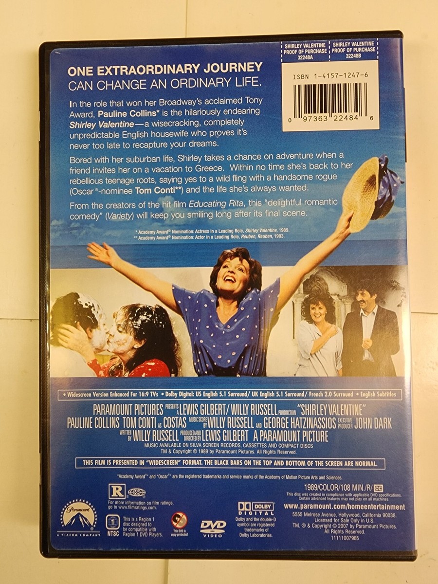 Shirley Valentine (1989) - PAULINE COLLINS - TOM CONTI (DVD, 2007 Shirley Valentine (1989) - PAULINE COLLINS - TOM CONTI (DVD, 2007