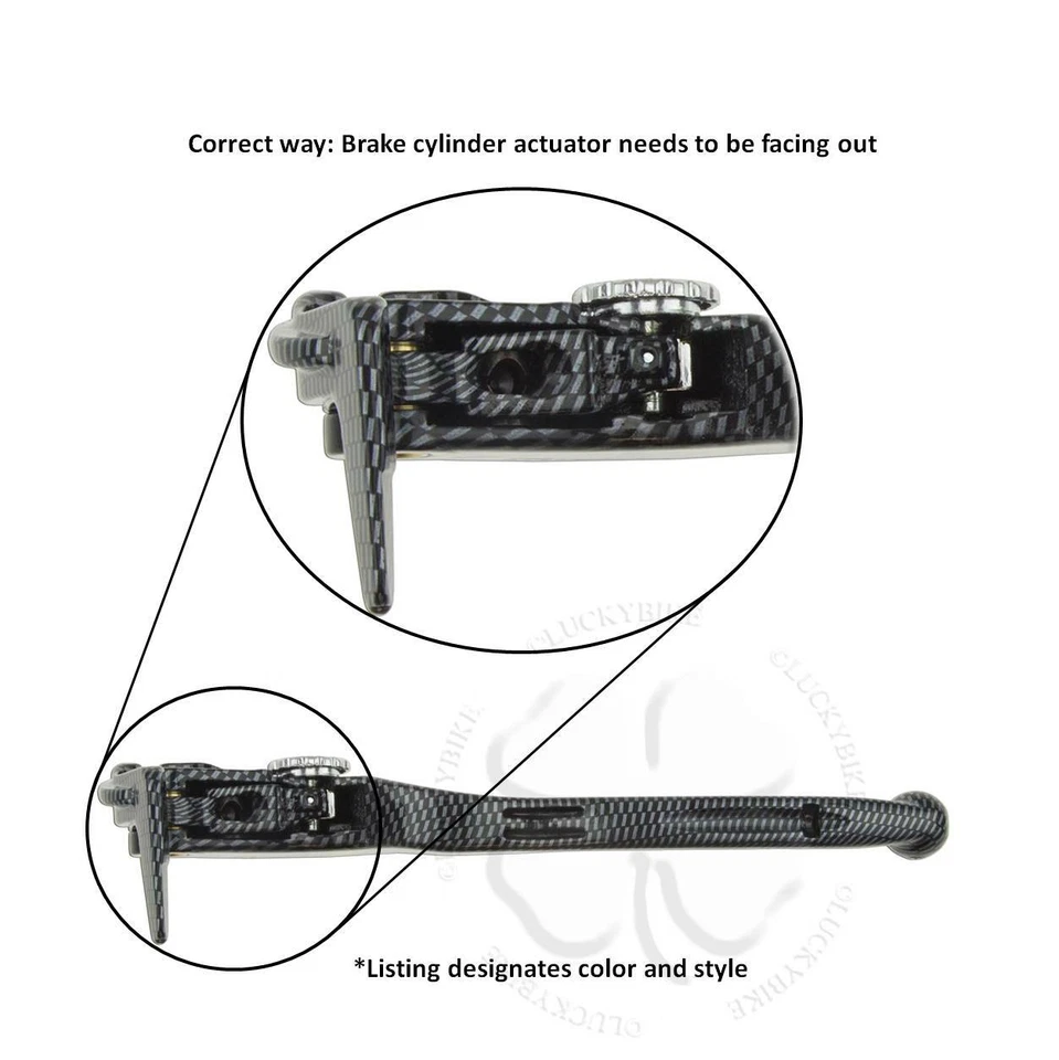 Palancas de mano de freno y embrague negras para Suzuki GSXR 600 750 06-19 mango manual Foto 4 de 4