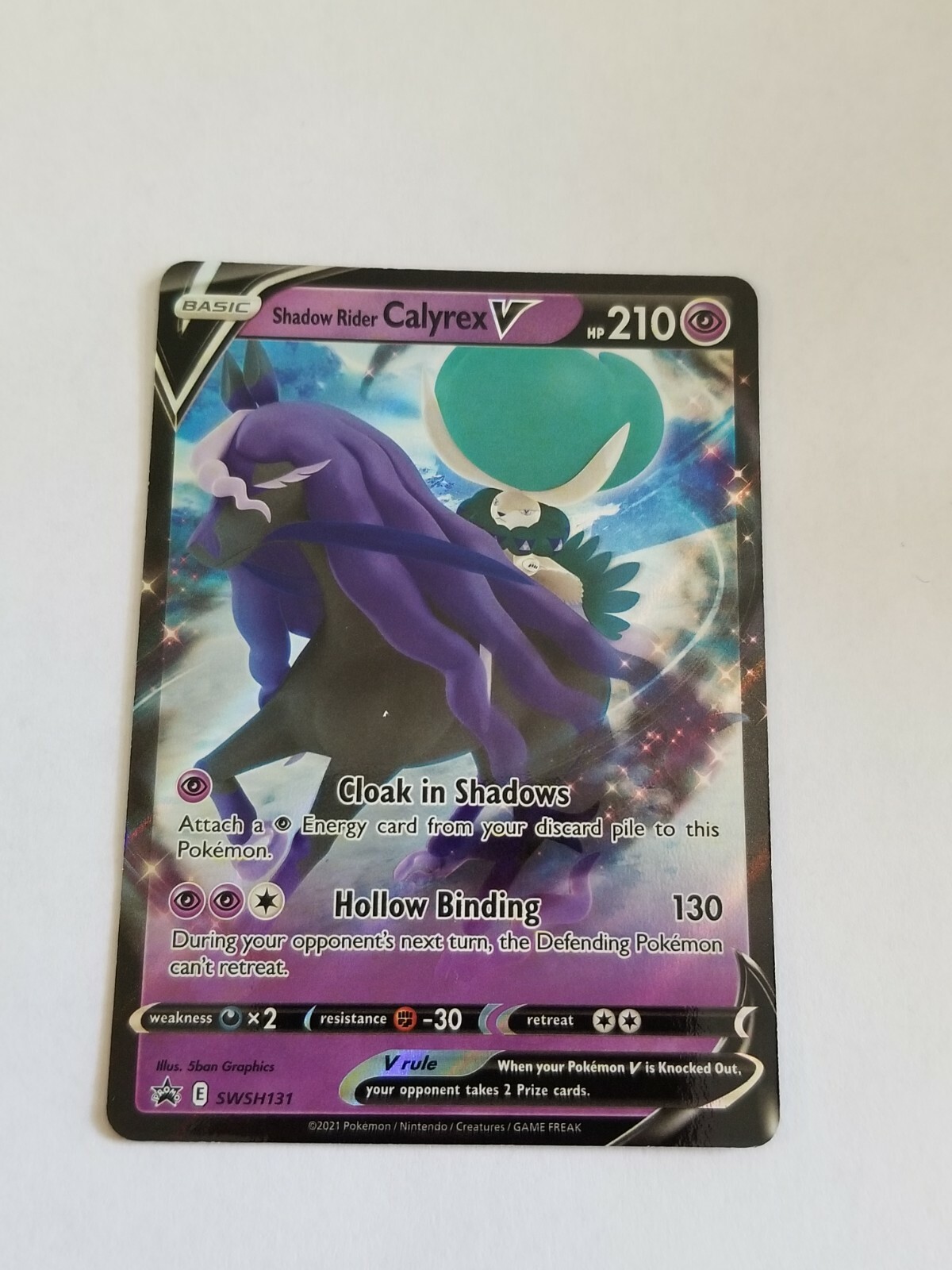 Shadow Rider CALYREX V SWSH131 Black Star Promo Pokemon Card Near Mint REGULAR