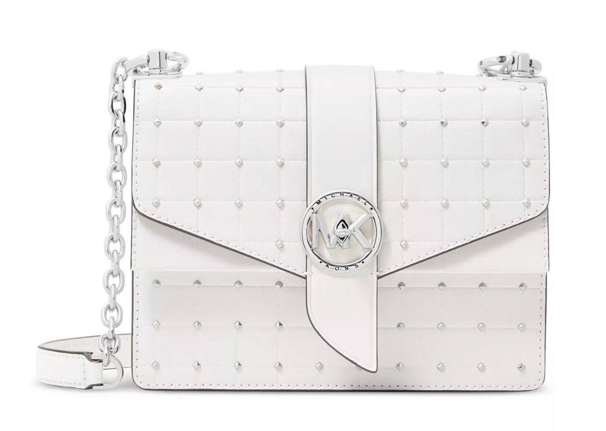 Greenwich small studded quilted faux leather crossbody bag Clearance