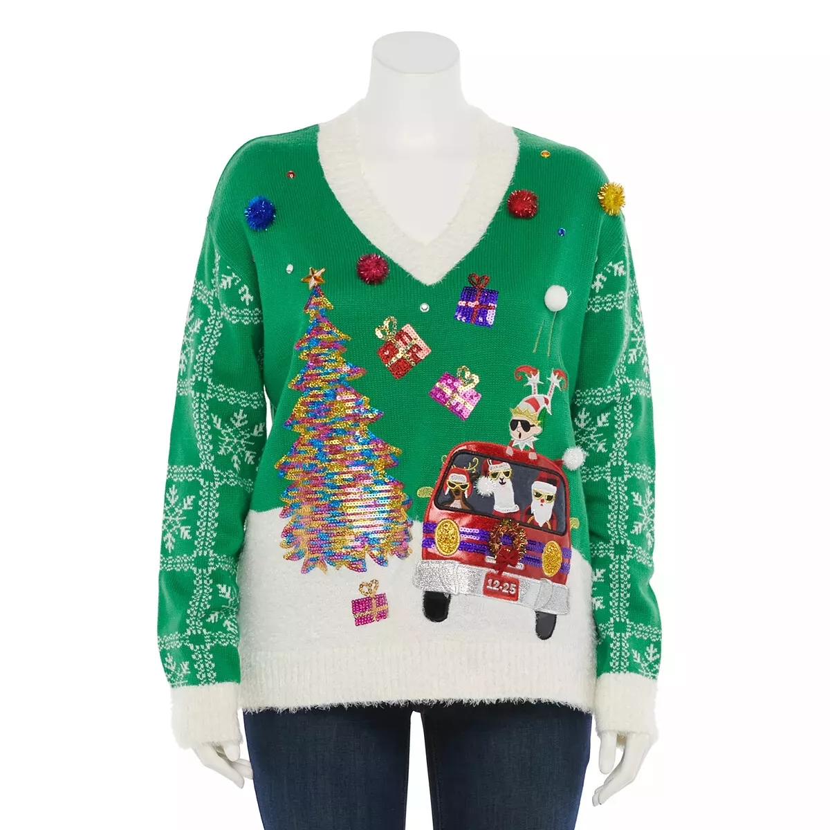Plus size reindeer sweater 2025