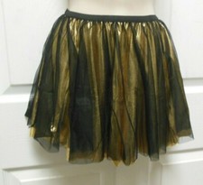 DANCE COSTUME Tap Skirt Gold Black PULL UP ch/Ladies Wolff Fording