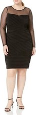NEW CALVIN KLEIN  BLACK SHEATH DRESS SIZE 22 W WOMEN $159