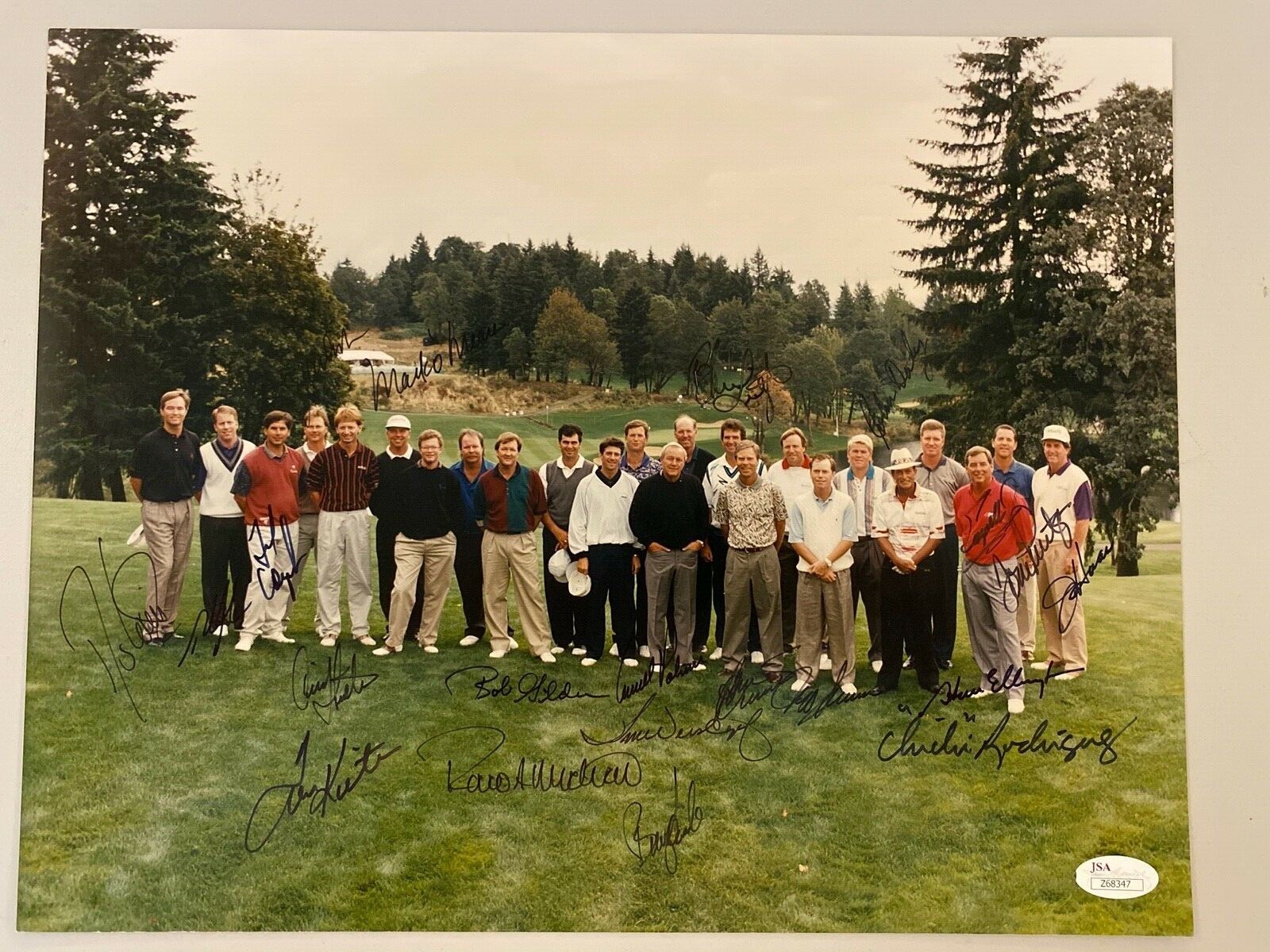 Arnold Palmer Autographed Signed 11x14 Many more 1996 Fred Meyer Challenge Full JSA Letter 