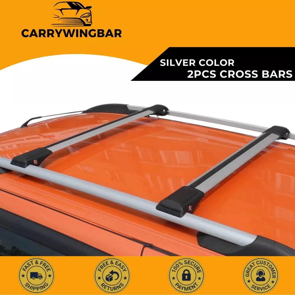 Barras transversales de techo color plata 2 piezas para Mitsubishi Montero Sport 1996-2008 Foto 2 de 4