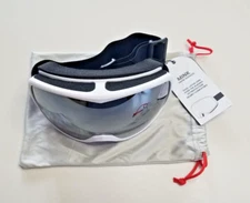 OutdoorMaster Mink Snow Goggles, White Frame w/ Mirror Lens, 100% UV, New.