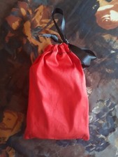Handcrafted 'Queen of Hearts' Red Silk Dupion Tarot Bag - fully lined
