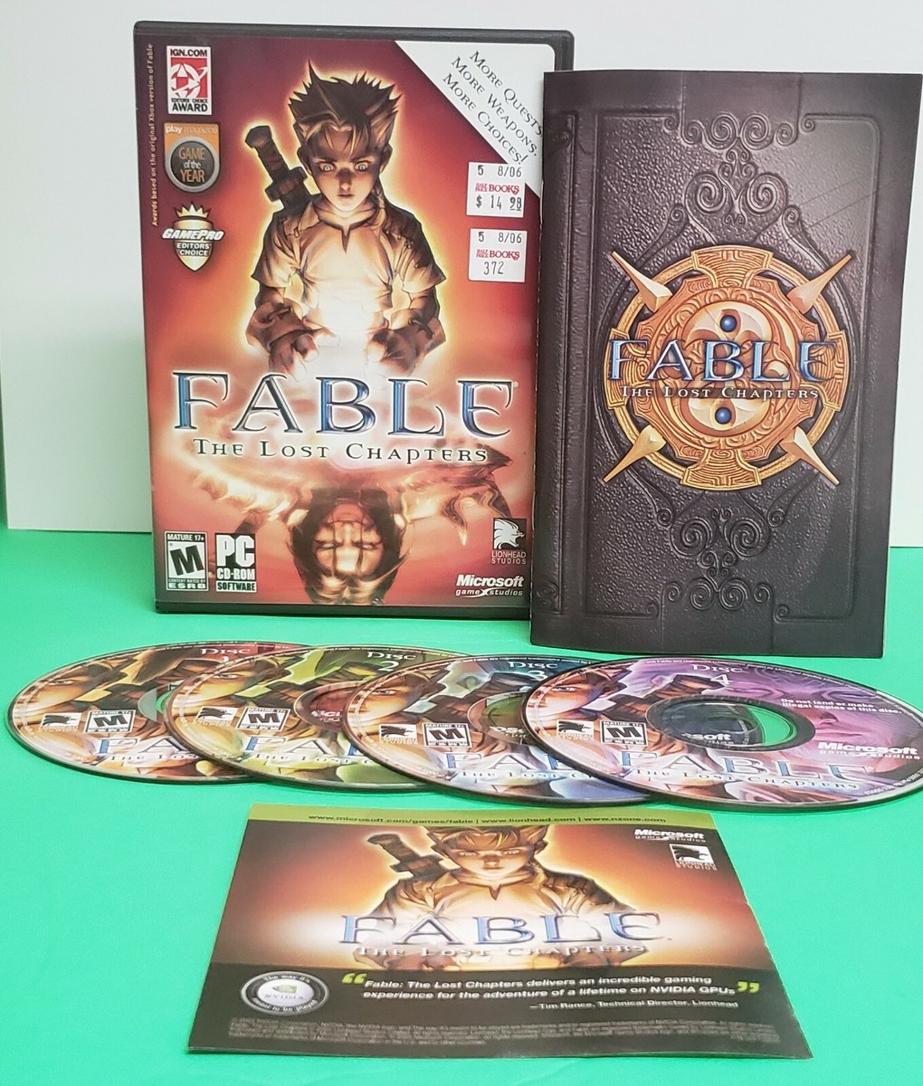 Fable - The Lost Chapters - PC CD-Rom 2005 - Manual 4-Discs