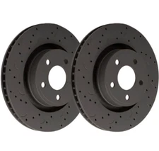 Hawk Talon Drilled and Slotted Rotors Pair Rear HTC4519