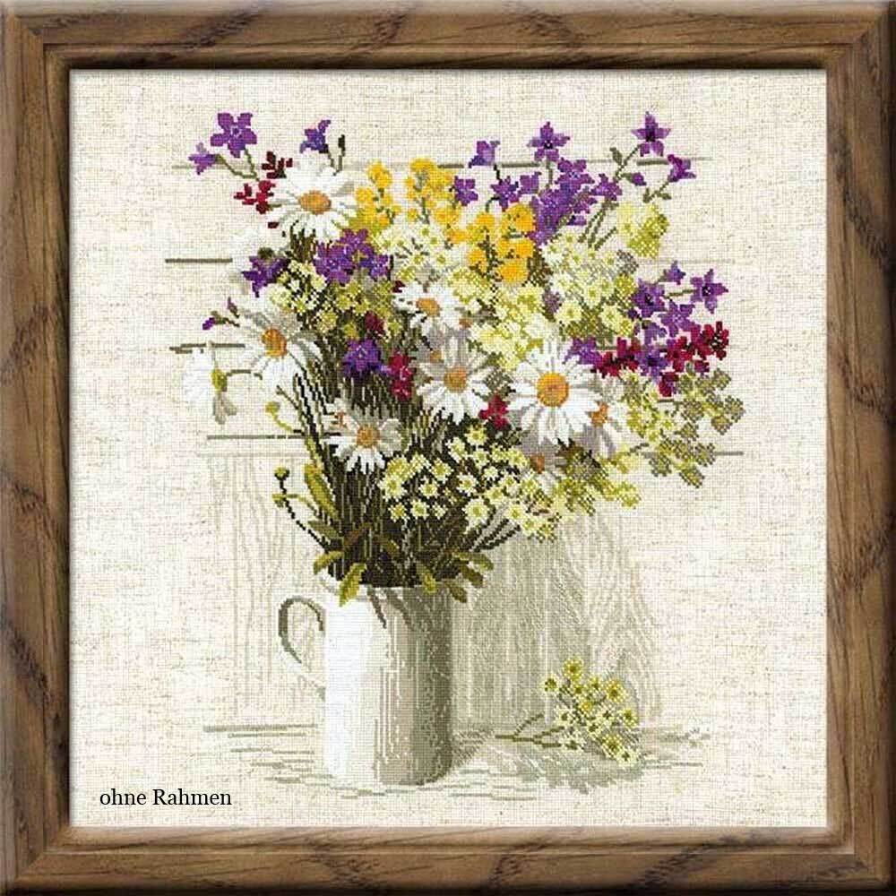 Riolis counted cross stitch Kit Wildflowers, DIY