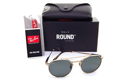 Ray-Ban ROUND II TITANIUM RB8237 313852 53mm Herren Sonnenbrille ARISTA GOLD GRÜN