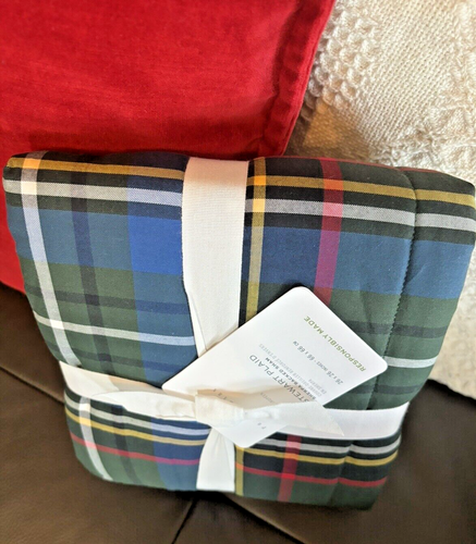 Pottery Barn holiday Plaid Disney Pillow cover sham Christmas party Sherpa o - Picture 6 of 23