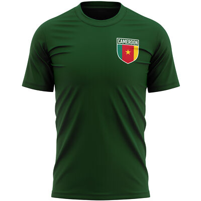 Cameroon Flag Badge Football T Shirt Country African Soccer Supporter Him Foo...