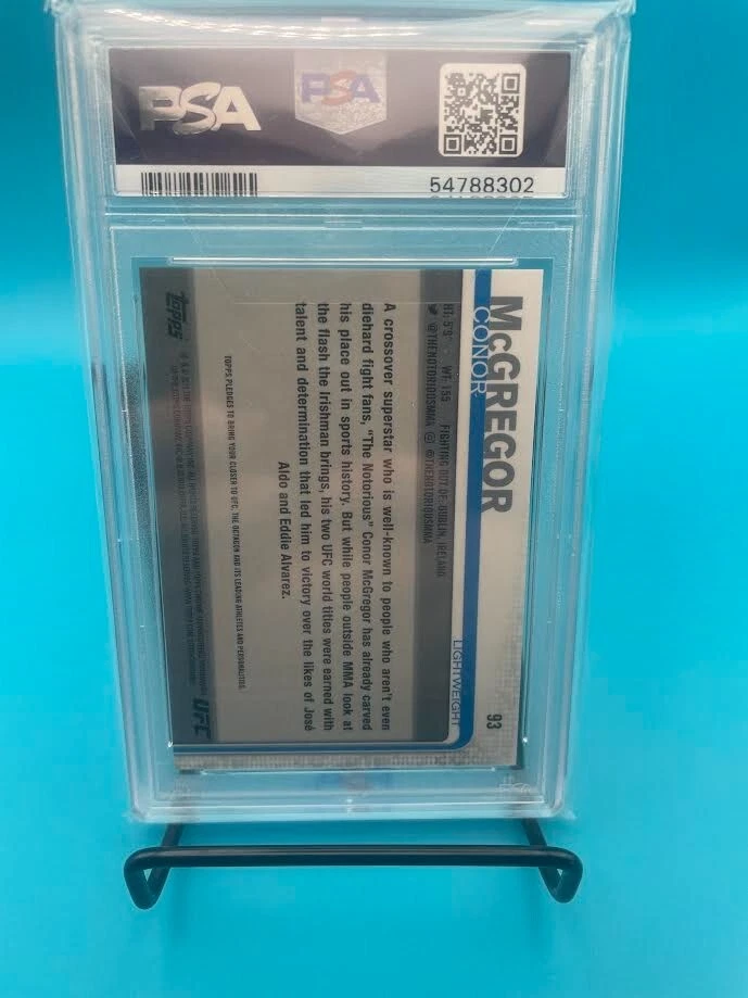 UFC Sepia REFRACTOR #93 CONNOR McGREGOR PSA 9 MINT 2019 Tops Chrome - Image 2 of 2