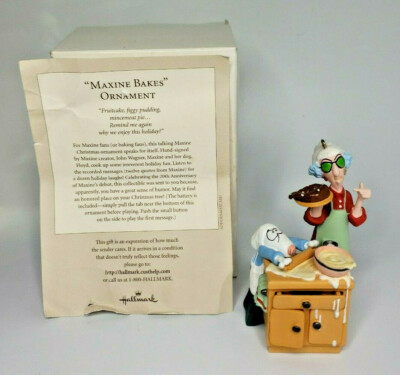 Hallmark Maxine Bakes 2006 Christmas Ornament Sound Rare LTD Signed Works U75