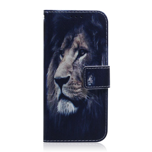 For iPhone 15 14 13 12 11 Pro Max 8 Leather Wallet Stand Painted Flip Phone Case - Picture 13 of 15
