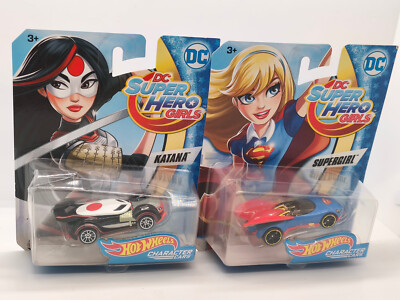 DC SUPER HERO GIRLS KATANA + SUPERGIRL HOT WHEELS MATTEL VON 2016 OVP BOX