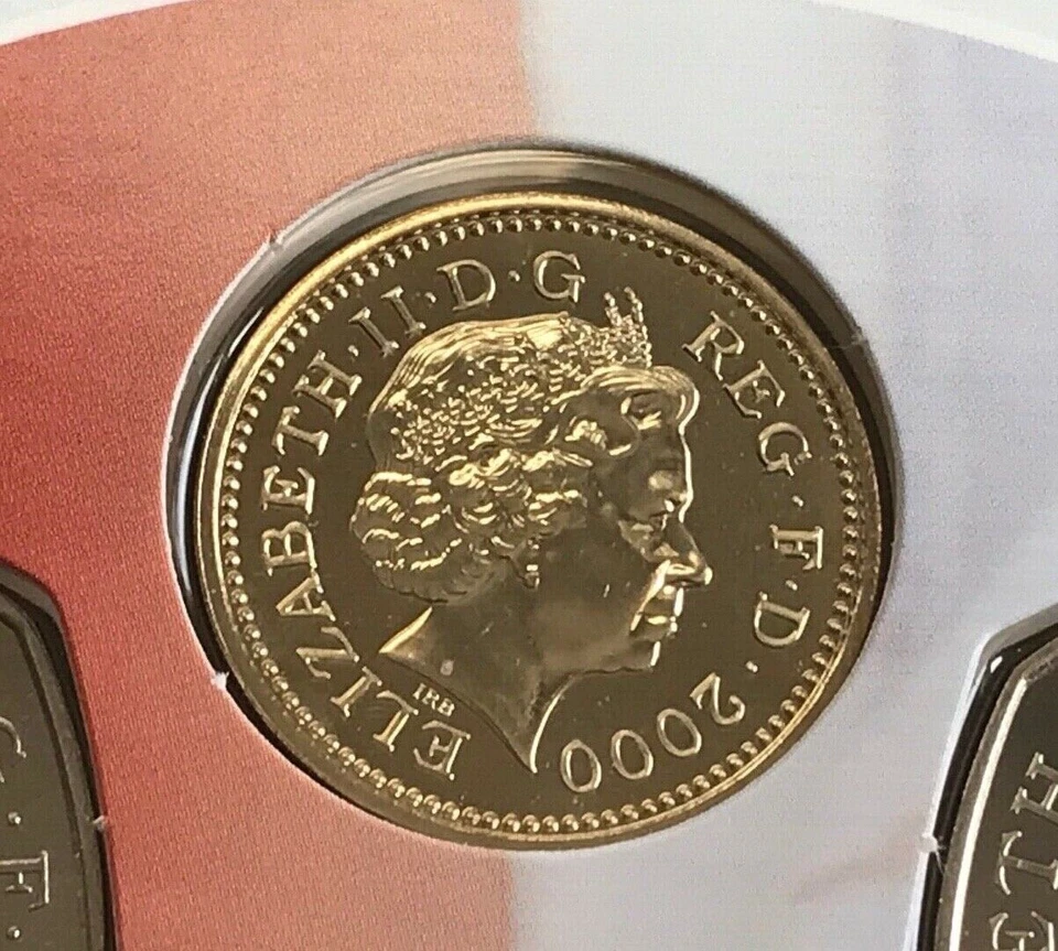 Simply Coins~ 2000 ONE 1 POUND WELSH DRAGON BRILLIANT UNCIRCULATED BU BUNC - Image 2 of 3