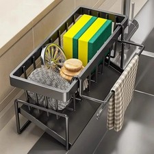 Kitchen Sink Caddy Heavy Duty Rust Resistant Metal Storage Rack Drain Tray