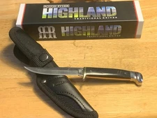 Rough Ryder Highland Black G10 Small Fixed Blade 6 1/4" Nylon Sheath RR2377