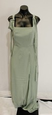 Birdy Grey Women's Alex Chiffon Bridesmaid Dress NC3 Sage Medium US 6-8 NWT
