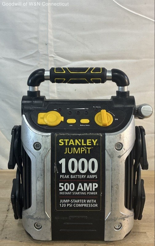 Stanley Jumpit 1000 Peak Amp Jump Starter 120 PSI Air Compressor J5C09