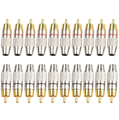 20pcs Adapteranschlüsse Audio Cinch-Stecker für Audio-Lautsprecher/Verstärker - Photo 11/30