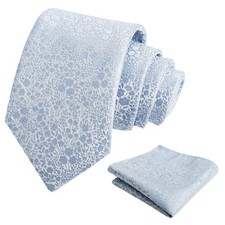 Mens 3.15 Inch Floral Tie With Flower Printed Handkerchief Colorful Set