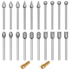 20Pcs 120 Grit Diamond Grinding Bit Set 1/8 Inch Shank