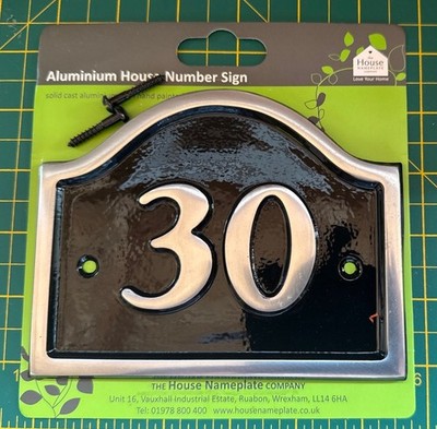 Aluminium Brücke Hausnummer 30 - schwarz