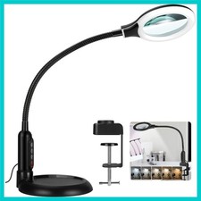 Stepless Dimmable 12X Magnifying Glass with LED - Ideal for Seniors  Hobbies