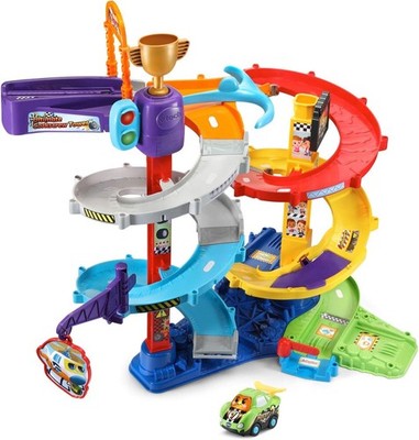 Ultimate Corkscrew Tower by VTech   Smart Wheels Track Set, LED Sounds & Songs