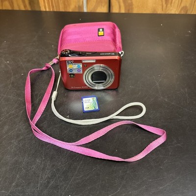 GE A1455 14.1MP Point & Shoot Digital Camera In Red A1455-RD