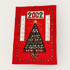 Strofinaccio Canovaccio Cotone Calendario Natale 2002 Collezione Emilio Radice