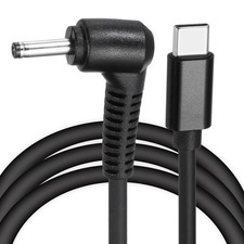 5FT USB C to DC PD Power Fast Charging Cable, 3.5mmx1.35mm 45W/15V Black 