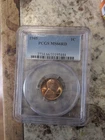 1945  MS-66 RED PCGS Lincoln BU   coin uncirculated cent  Scratches On Holder