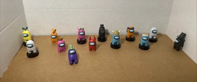 Among Us Mini Figures / Stamps Lot Of 13 With Accessories/ Cake Toppers