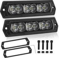 7 Inch Flush Mount CREE LED Pods, 2PCS 60W LED Flush Mount Pod Spot White