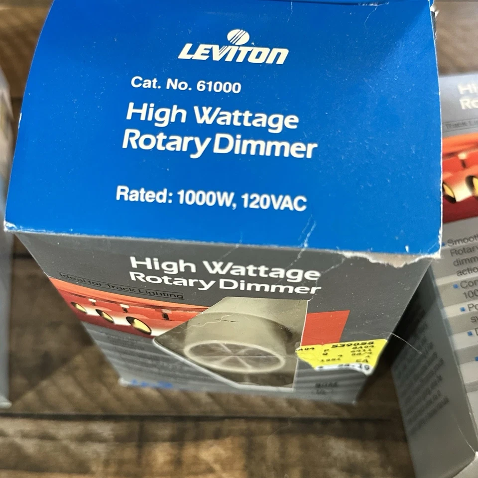INTERRUPTOR ATENUADOR GIRATORIO 3-LEVITON 61000 ALTA POTENCIA 1000W 120 AC 61000ISP Marfil Foto 3 de 4